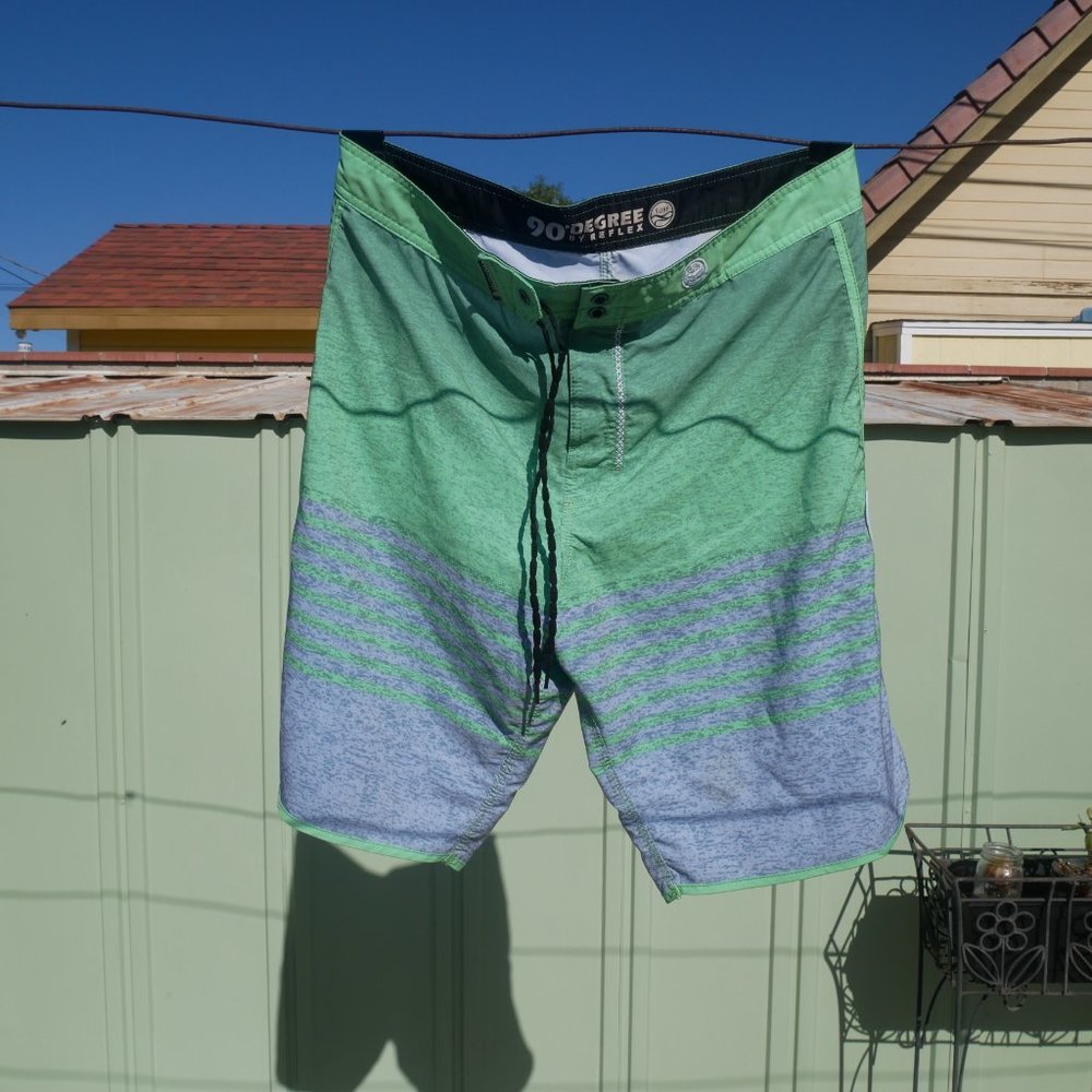 Green Reflex Board Shorts Men's XXL